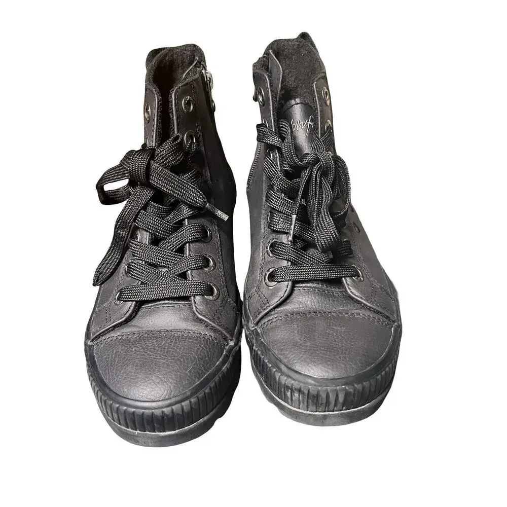 Blowfish Malibu Black High Top Sneakers Size 6.5 Lace Up